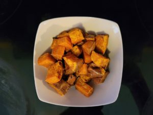 Air fryer roasted sweet potatoes