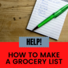 How to make a grocery list