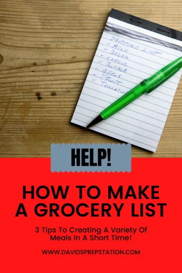 How to make a grocery list