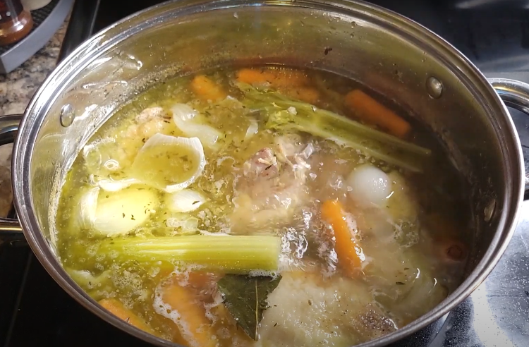 Chicken broth.