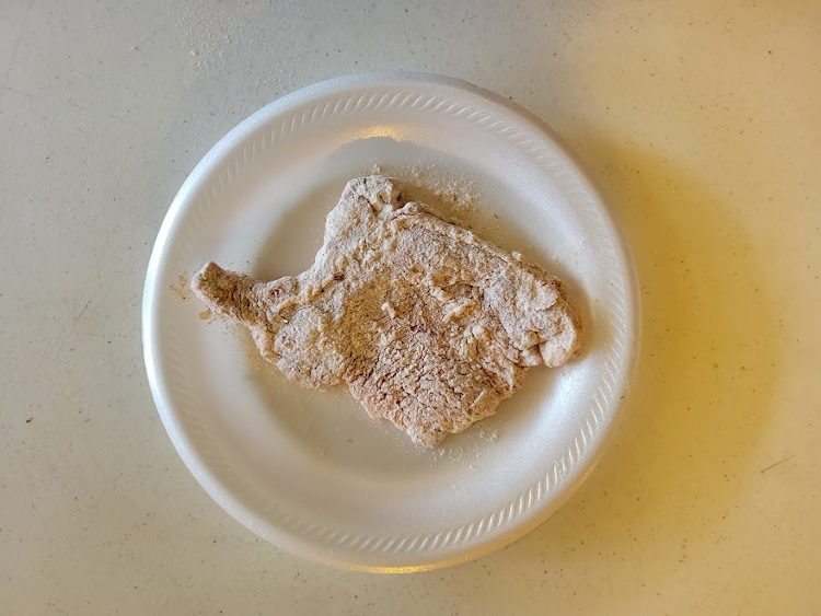 Breaded pork chops.