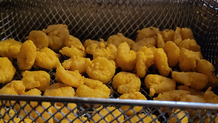 Fried shrimp.