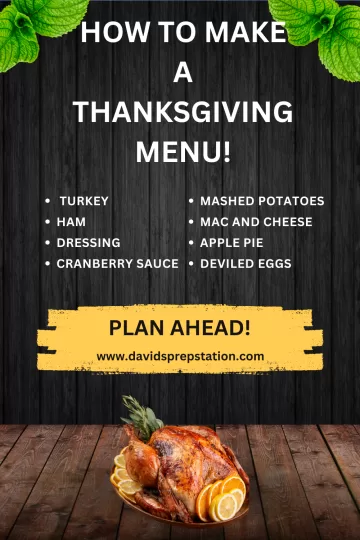 How to make a Thanksgiving menu!